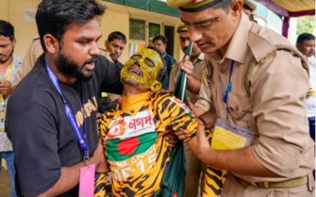 Chaos at India vs Bangladesh Match: Indian Fans Clash with Bangladeshi Superfan, Police Restore Order