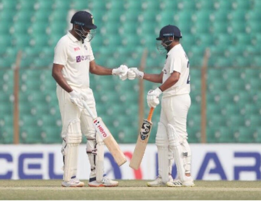 India vs Bangladesh 1st Test: Ashwin and Jadeja shine with the bat, India takes the first day of the Chennai Test.