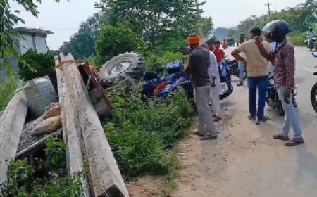 लापरवाही का कहर: श्रमिकों से भरी ट्रैक्टर-ट्रॉली पलटी, 1 की मौत, 19 घायल, मौके पर मचा हड़कंप