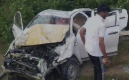 MP सड़क हादसा: कार पलटने से एक की मौत, चार घायल - गांजा तस्करी के मामले में जमानत के लिए गए थे