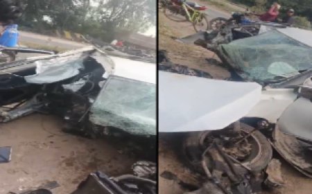 तेज रफ्तार कार की भयंकर टक्कर: तीन की मौत, दो घायल