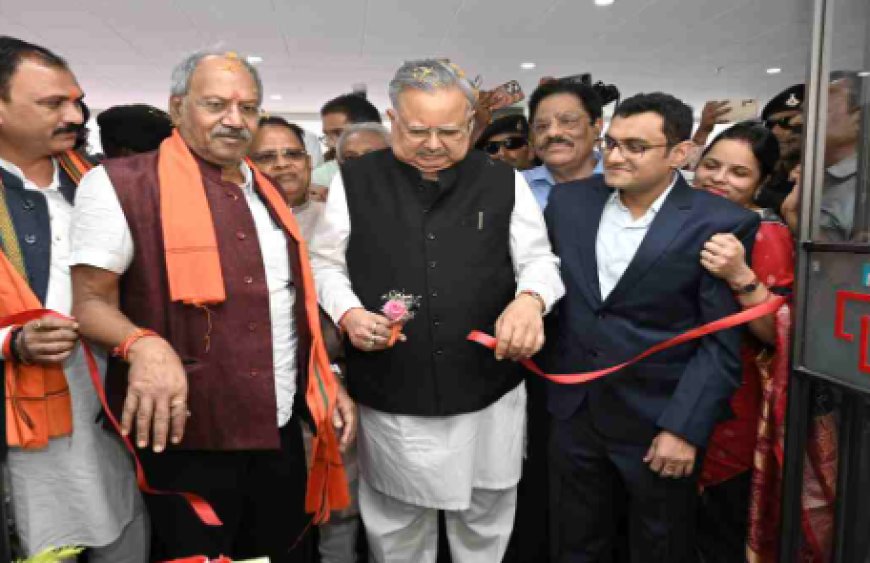 Dr. Raman Singh inaugurated the new building of Chanda Devi Multi-Specialty Hospital, which will enhance the level of healthcare services in the area.